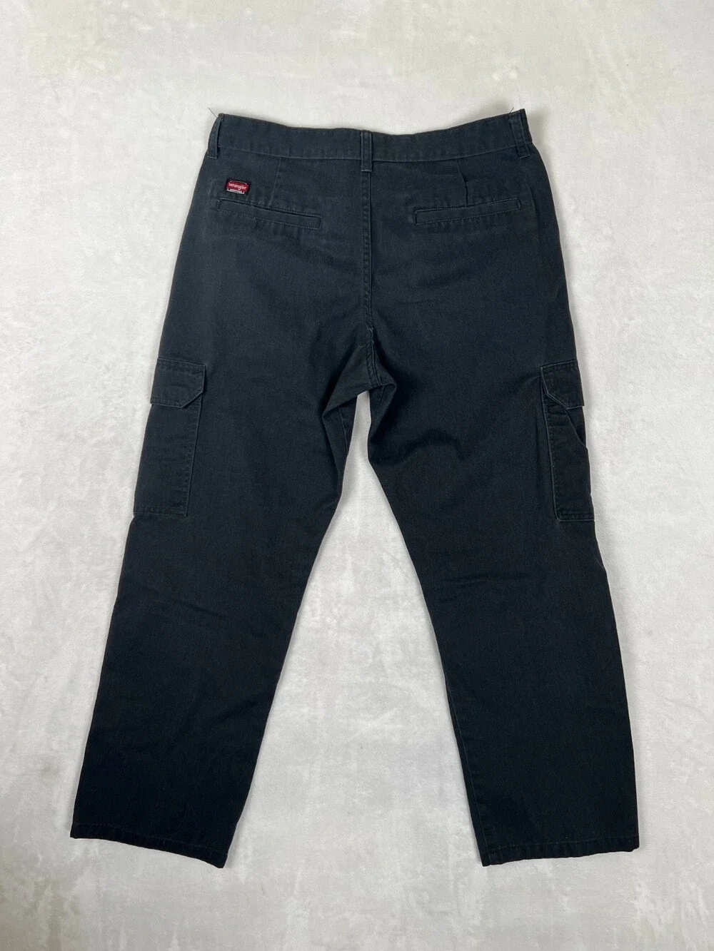 Wrangler Work Wear Cargo Pants Mens 32x30 Black Utility Casual